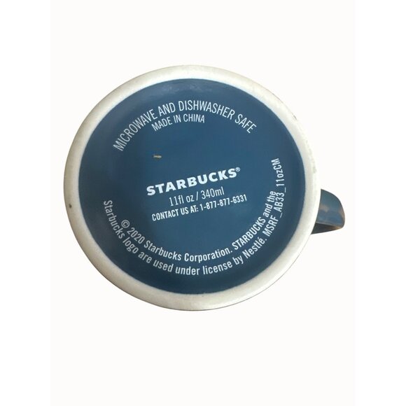 Starbucks Navy teal Blue Ceramic Tall Mug 11 Fl Oz 2020 - Picture 5 of 5